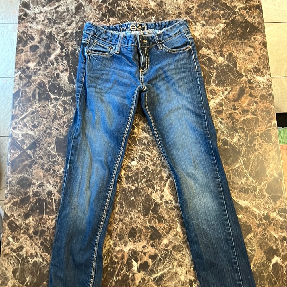 Dark blue jeans